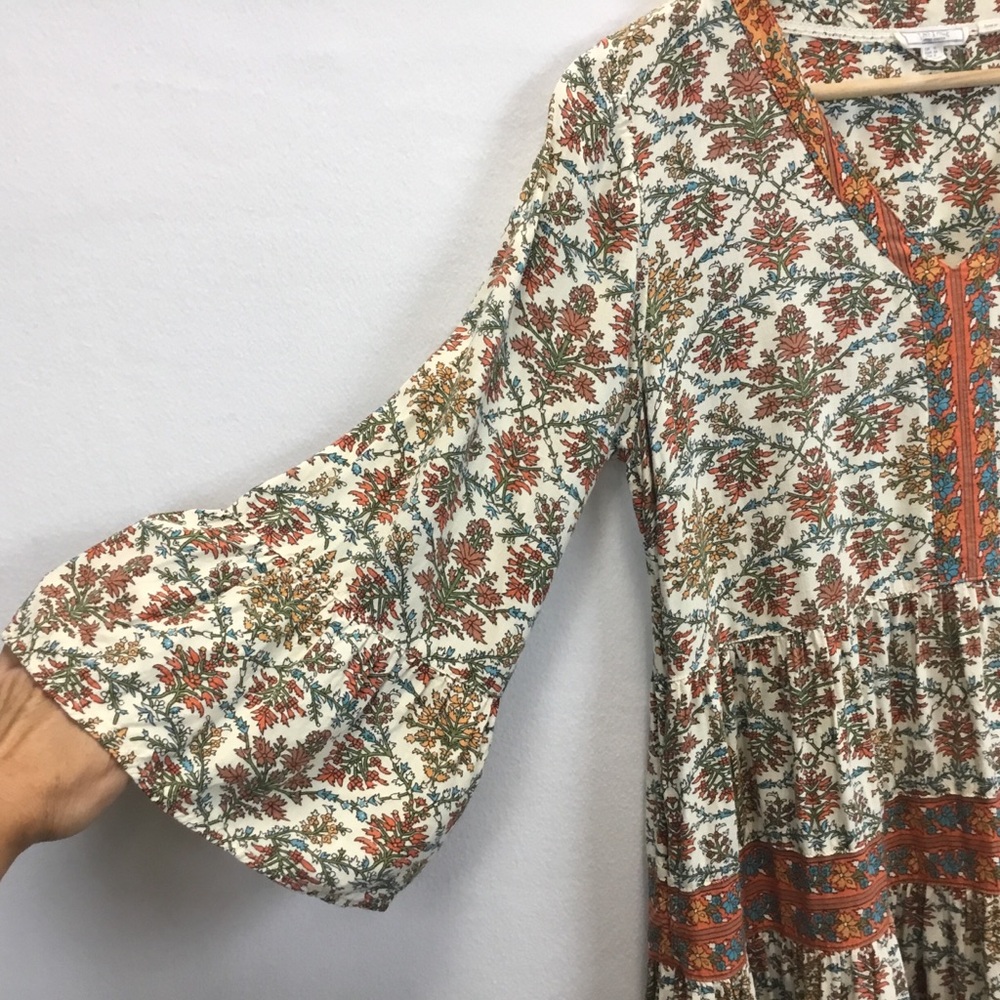 Fat Face Lila Boheme Trapeze Boho Dress Orange Western Festival Size 6 - Picture 5 of 12